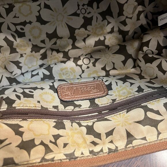 FOSSIL Vintage Tapestry Carpet Woven Leather Handbag Satchel Purse Bag - Picture 13 of 13